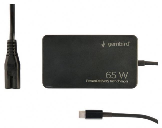 Zasilacz Gembird 65W Power Delivery GaN USB-C