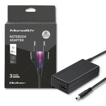 Qoltec Zasilacz do laptopa Dell 65W | 19.5V | 3.34