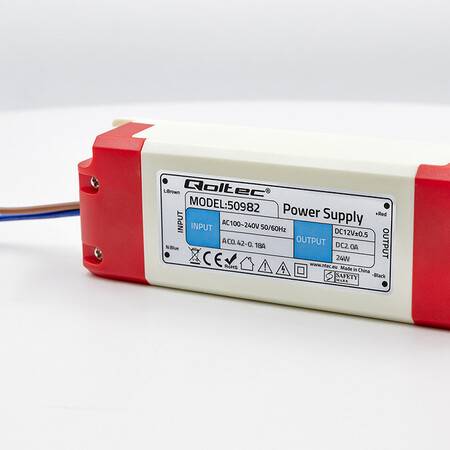 Qoltec Zasilacz impulsowy LED IP20 | 24W | 12V | 2