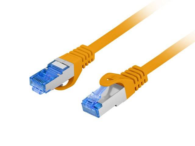 Patchcord kat.6A S/FTP LSZH CCA 10m pomarańczowy