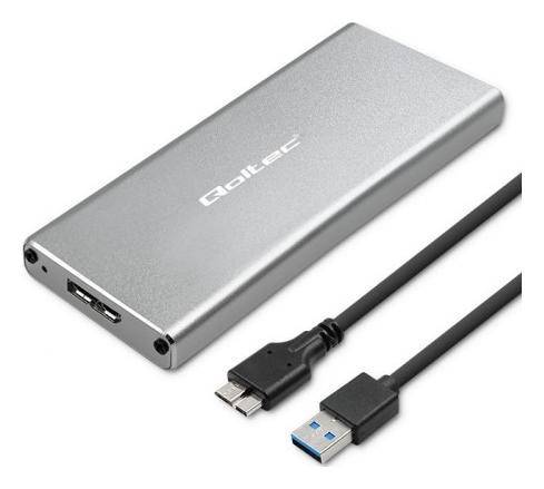 QOLTEC OBUDOWA NA DYSK M.2 SSD | SATA | NGFF | USB