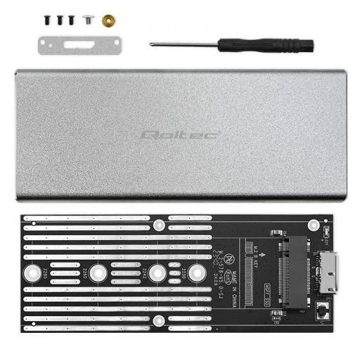 QOLTEC OBUDOWA NA DYSK M.2 SSD | SATA | NGFF | USB