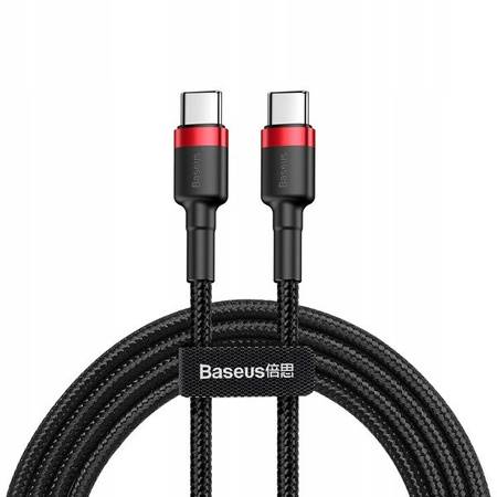 BASEUS KABEL USB-C DO USB-C CAFULE 60W 1M, CZARNY