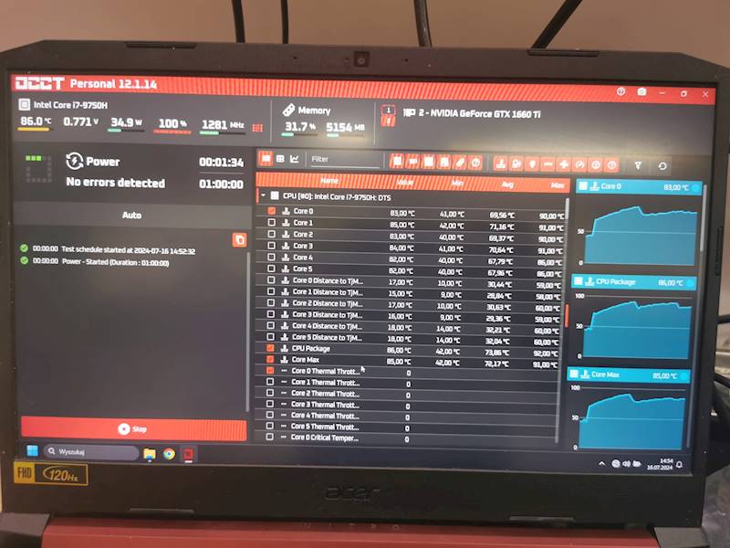 czyszczenie / konserwacja laptopa gamingowego 