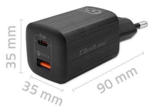  ŁADOWARKA 35W GAN ULTRA | 5-20V | QC 3.0 | Czarna