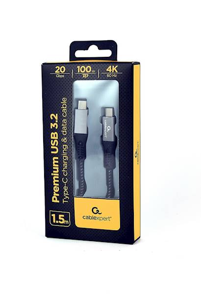 GEMBIRD KABEL PREMIUM USB TYP-C (PD) 100W, 1.5M