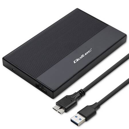 Aluminiowa Obudowa na dysk SSD HDD 2.5" czarna