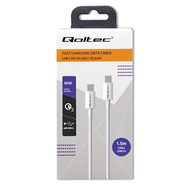 Kabel USB 2.0 typ C | USB 2.0 typ C 60W | QC 3.0 |