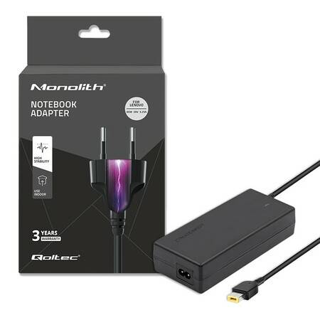 QOLTEC ZASILACZ DO LENOVO 65W | 20V | 3.25A | SLIM