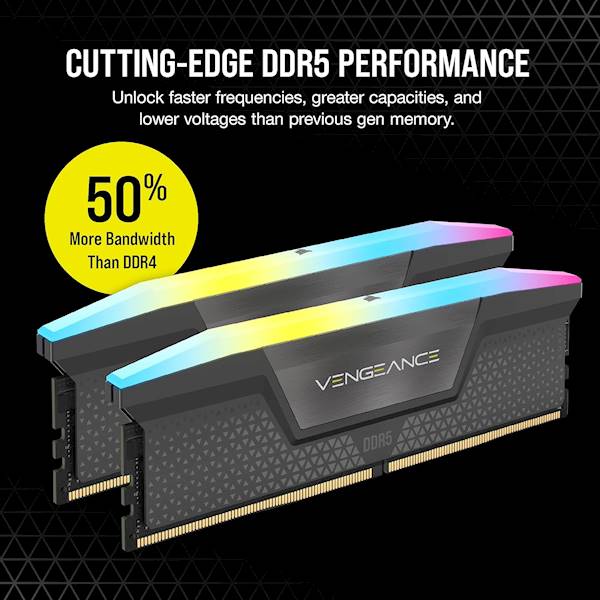 CORSAIR VENGEANCE RGB DDR5 64GB (2x32GB) DDR5 6000