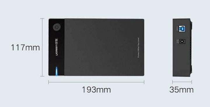 Ugreen Obudowa na dysk SATA 3,5'' HDD; USB 3.0 (cz