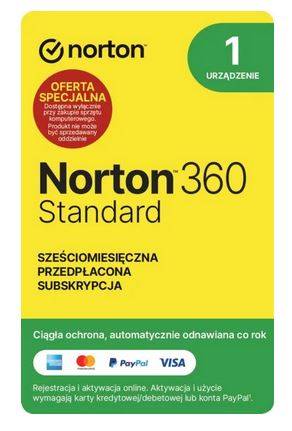 Norton 360 Standard PL 1 - device - licencja na 6 