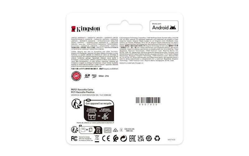 KINGSTON microSDXC 128GB Canvas Select Plus 3 + AD