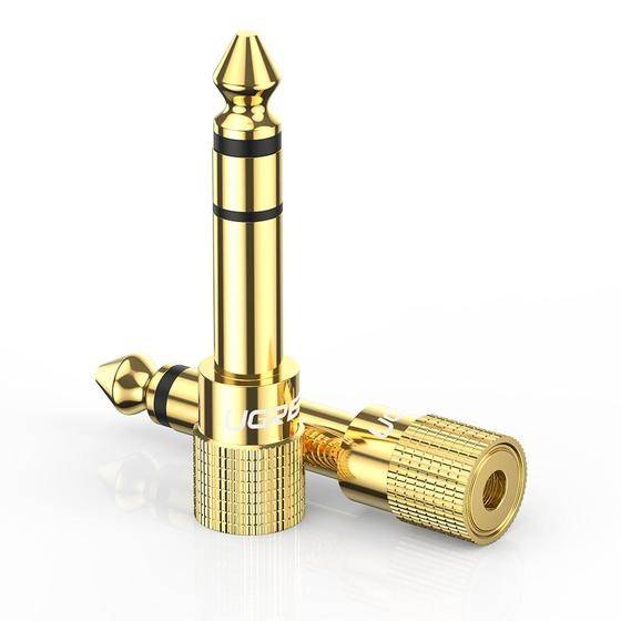 Ugreen adapter 3,5mm mini jack na 6,3mm jack złoty