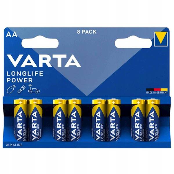 VARTA BATERIA ALKALICZNA LR6 AA LONGLIFE 8 SZT