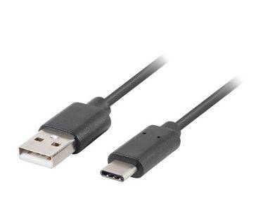 Lanberg kabel USB-C - USB-A M/M 2.0 QC 3.0 1m czar