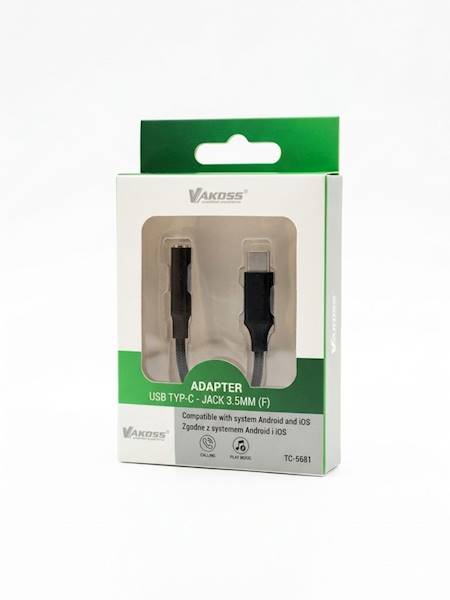 VAKOSS ADAPTER TYPE-C – MINI JACK 3.5MM TC-5681