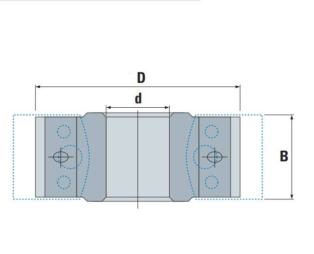 Głowica Uniwersalna MEC D=100 B=40-50 d=30 ALU IGM