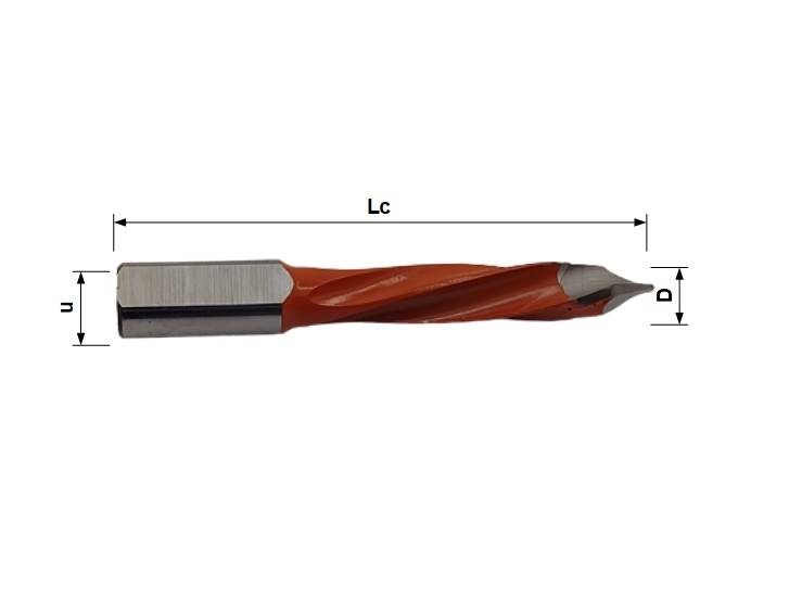Wiertło przelotowe D=7,5 Lc=70 u=10x20 P HM