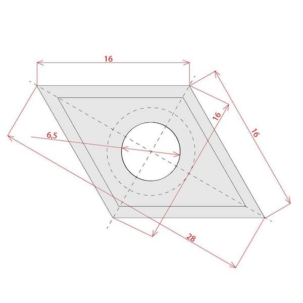 Płytka wymienna HW 6x28x2 Drewno+