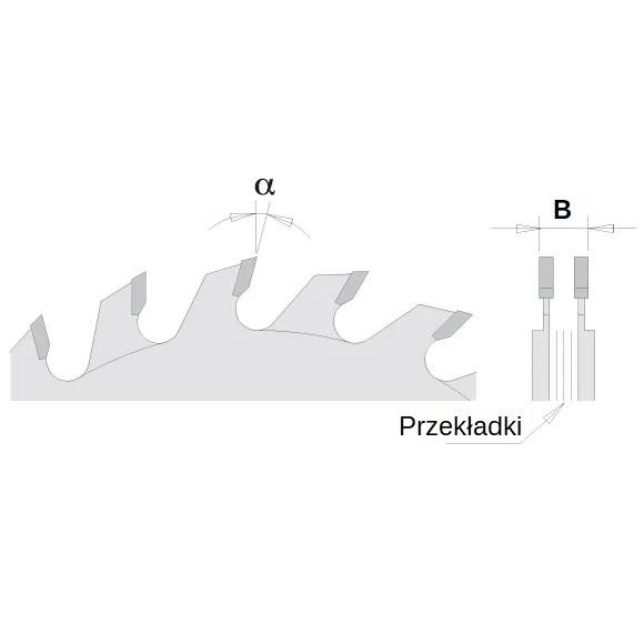 PIŁA D=125 B=2,8-3,6 d=20 z=2x12 GM FABA (PI-405T)