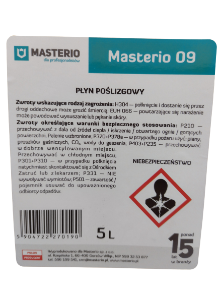 Płyn poślizgowy Masterio_09 op.5l