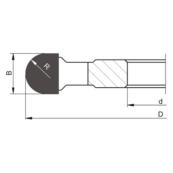 Frez nasadzany P-105 D=125 B=10 d=30 z=4 R5 HM 