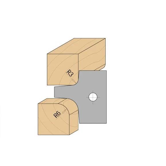 Płytka  HM profil. 25x20x2,0 R3+R6 CMT 695.003.03