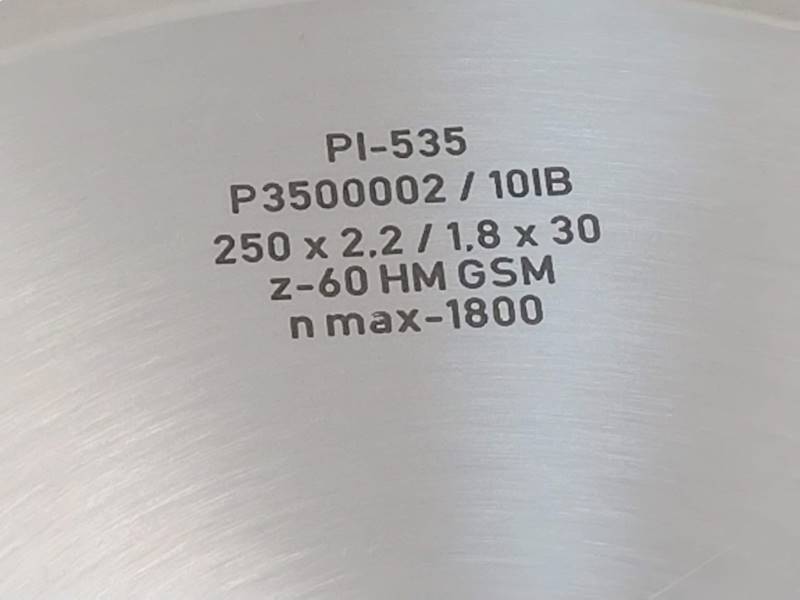 PIŁA D=250 B=2,2 b=1,8 d=30 z=60 GSM Faba PI-535