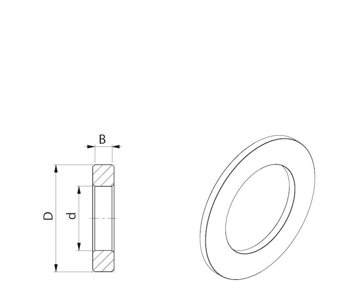 Pierścień dystansowy D=50 d=30 B=0,5