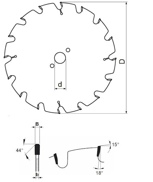 PIŁA D=450 B=4,0 b=3,0 d=30 z=28 GAM Faba PI-550
