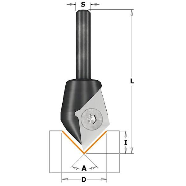 Głowica trzp. HW V 90° D=23 B=11 L=60 S=8 IGM F051