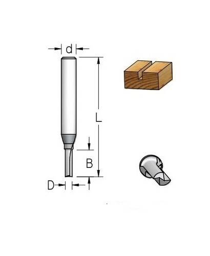 Frez trzp. prosty M D=4 B=11 d=8 L=51 z=2 P210405