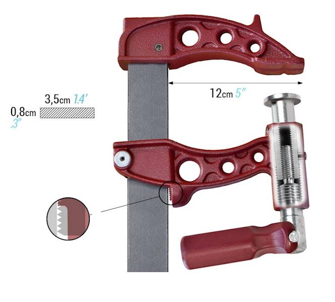 Ścisk stolarski Maxipress M-40cmx12cm 900 kg 