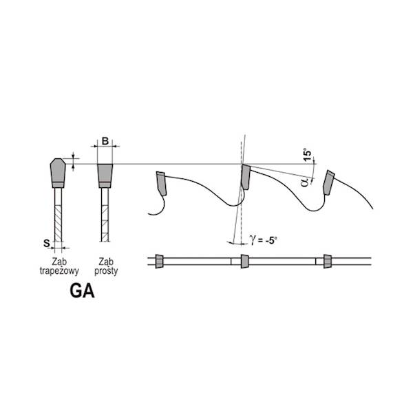 PIŁA D=160 B=2,5 b=1,8 d=30 z=56 GA -5 Alu 