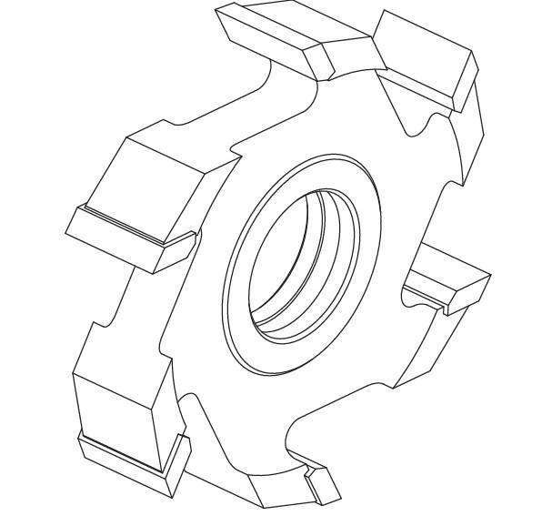 Frez nasadzany 3110 D=125 B=18 d=30 z=6.0 HM Faba