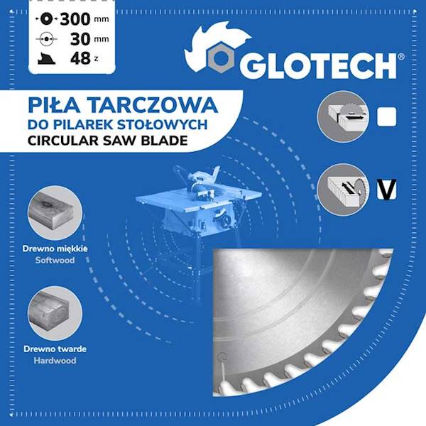 PIŁA D=300 B=3,2 b=2,2 d=30 z=48 GS Glotech