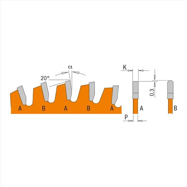 PIŁA D=160 B=1,8 b=1,2 d=20 z=48 GA CMT