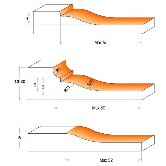 Głowica prof. D=180 B=30 d=30 z=2+2  CMT