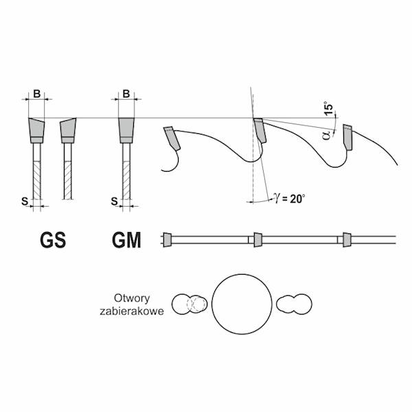 PIŁA D=250 B=3,2 b=2,2 d=30 z=26 GS20 Glotech