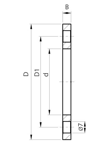 Pierścień dystansowy z otw. D=60 D1=45 d=30 B=0,1