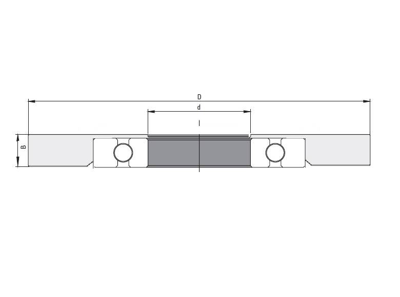 Pierścień kopiujący z łożyskiem D=100 B=15 d=30mm