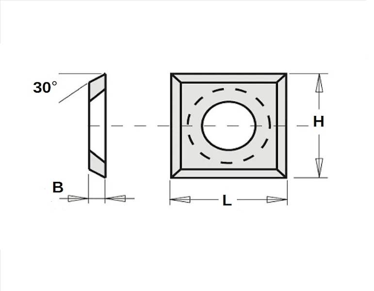 Płytka HM L=13,6 H=13,6 B=2 1ot. 4ostrz. HC35