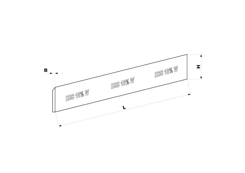 Nóż prosty L=70 H=30 B=3 HSS 18%W 