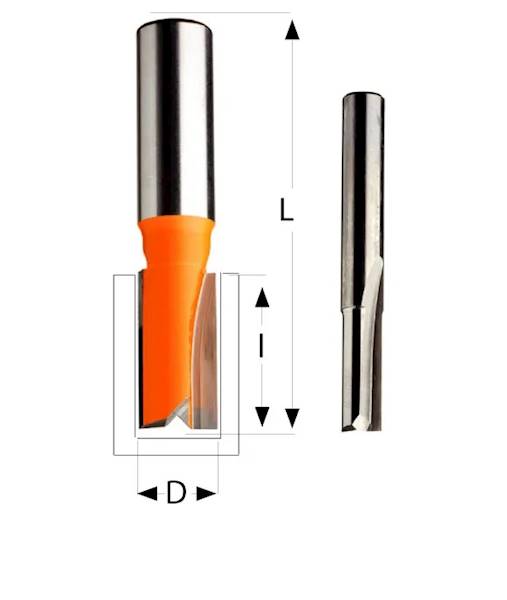 Frez trzp. prosty D=12 b=50,8 d=12 L=108 z=2 CMT