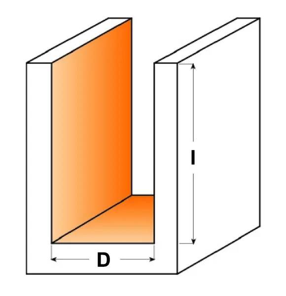 Frez trzp. prosty D=12 b=50,8 d=12 L=108 z=2 CMT
