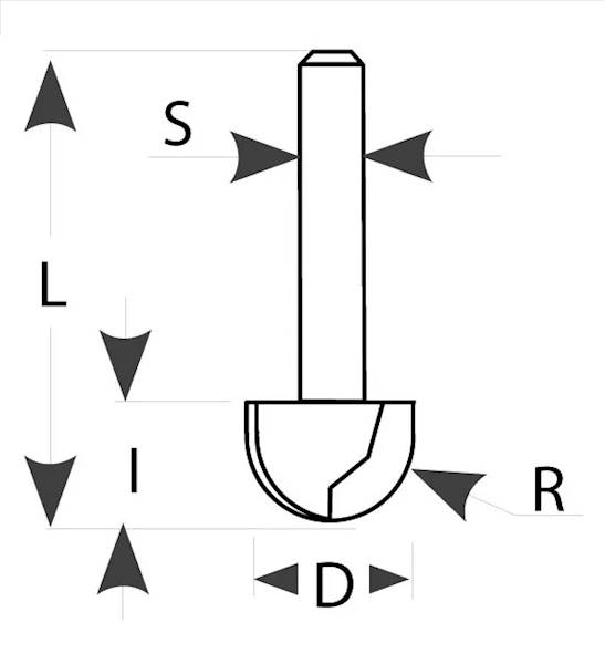 Frez trzp. R=4,75 D=9,5 B=6,4 d=8 L=48 z=2
