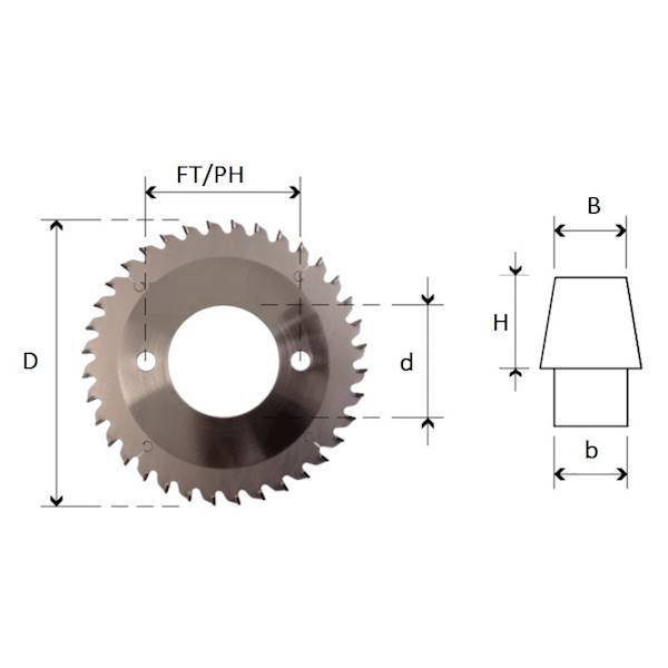 PIŁA DIA D=18 B=4,3-5,5 d=45 z=36 H=6