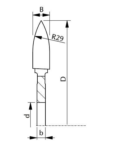 Frez do wycinania wad D=100 B=8,0 d=22 z=4 R29 HSS