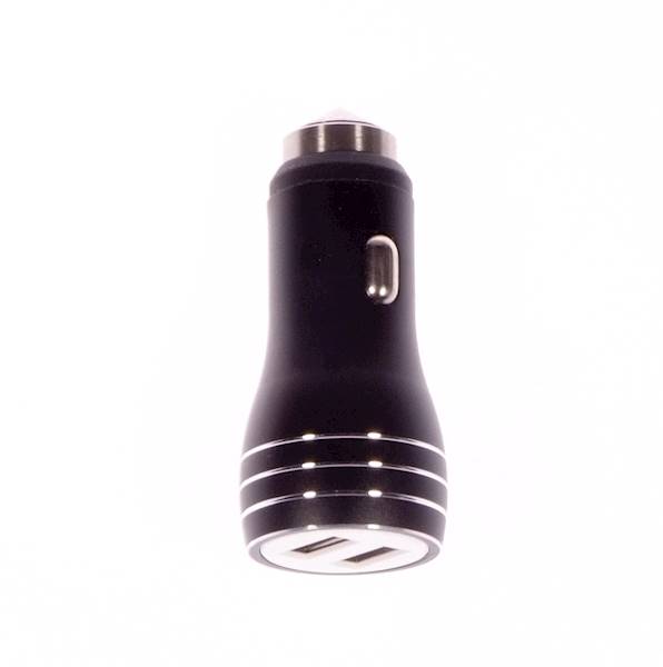 Ładowarka samochodowa USB 3.1A/1A czarna LB0057